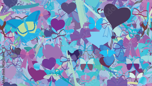 Background pattern abstract seamless design texture. Theme is about background, wildlife, silhouette, straight razor