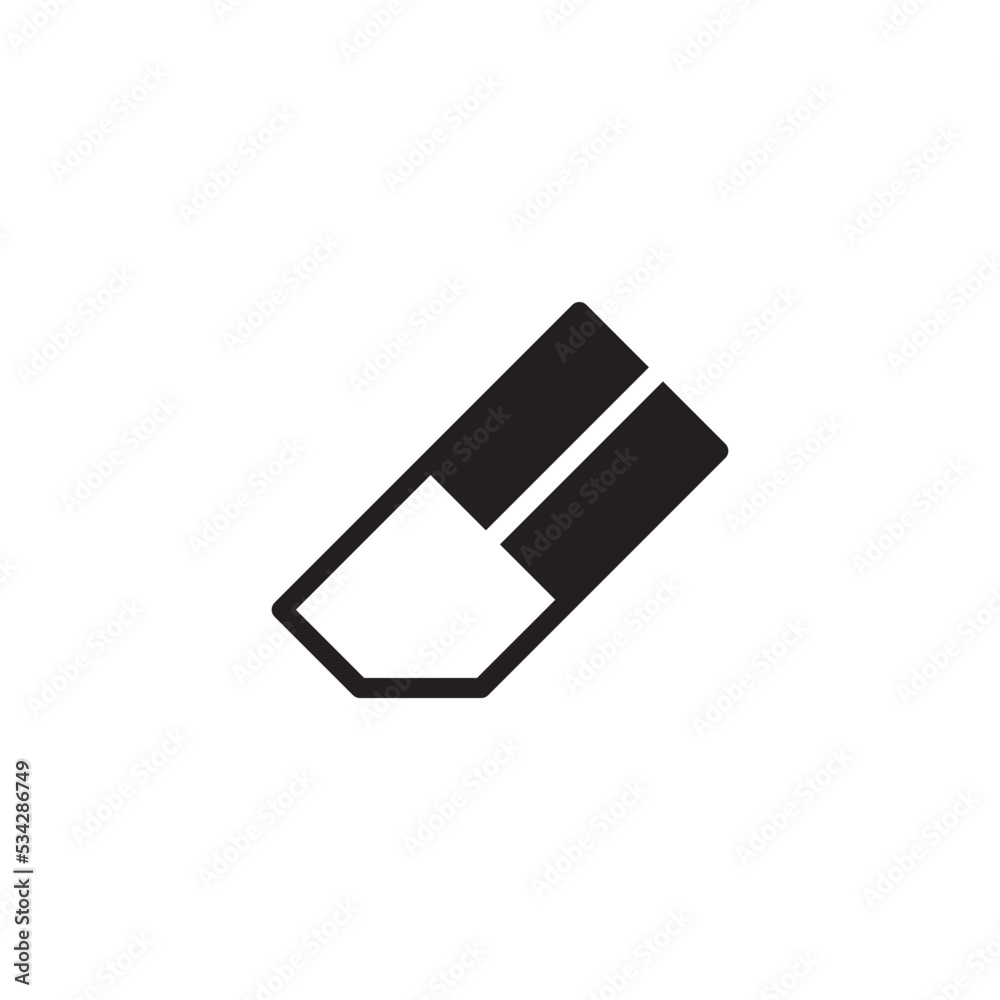 Eraser Stationery Icon Vector Illustration Eraser Stationery Icon Vector Illustration
