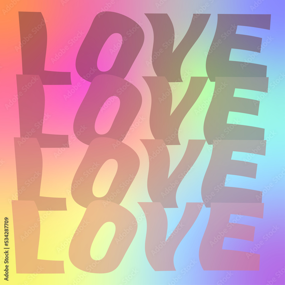 poster colorful rainbow love modern