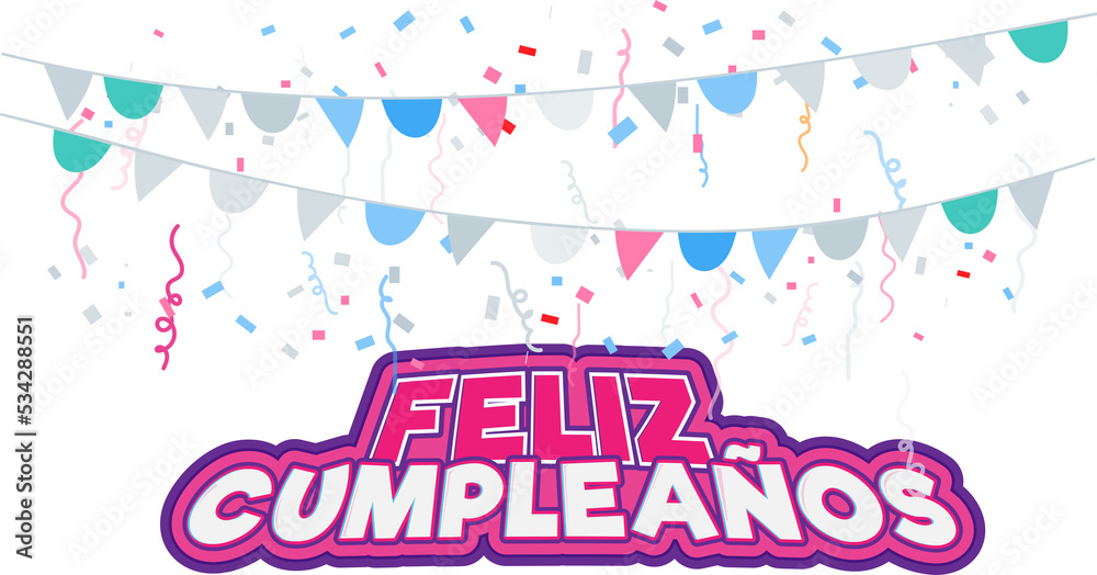 Naklejka premium happy birthday lettering without background