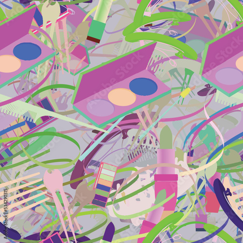Background pattern abstract seamless design texture. Theme is about raker, wavy, maquillage, decor, hairstyle