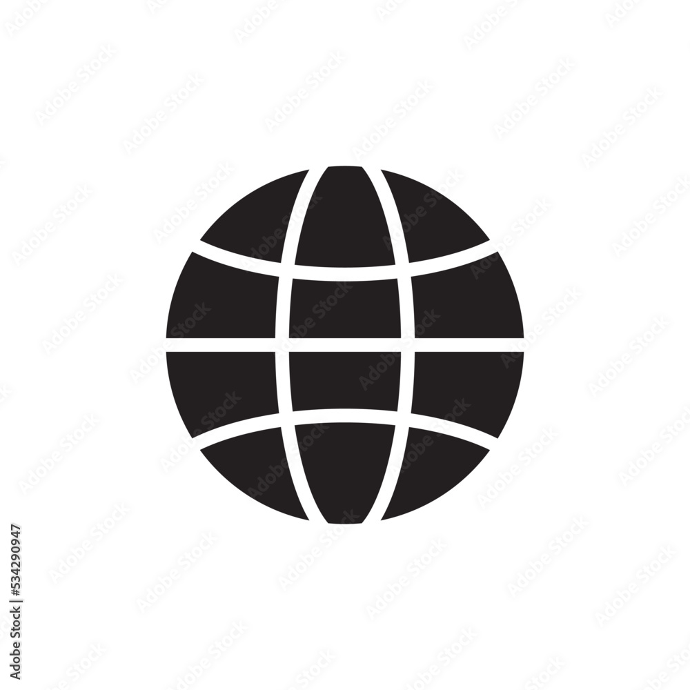 Globe Icon Flat Vector Illustration Globe Icon Flat Vector Illustration