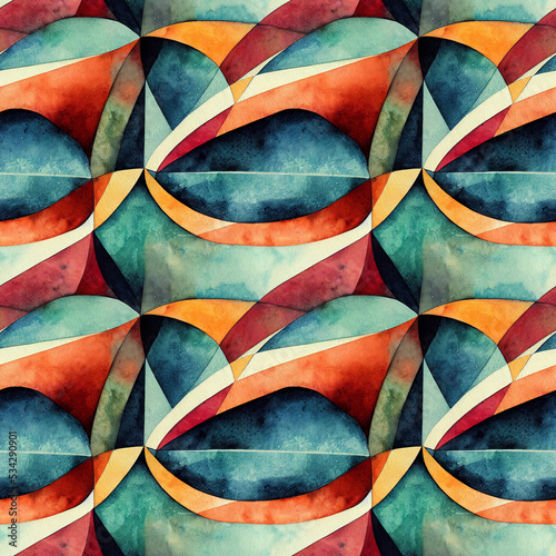Abstract seamless pattern with watercolor drawing. Watercolor pattern for fabric, textile.