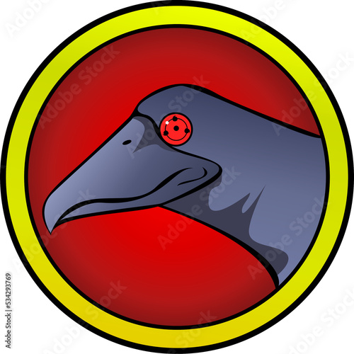 Raven black cartoons vektors