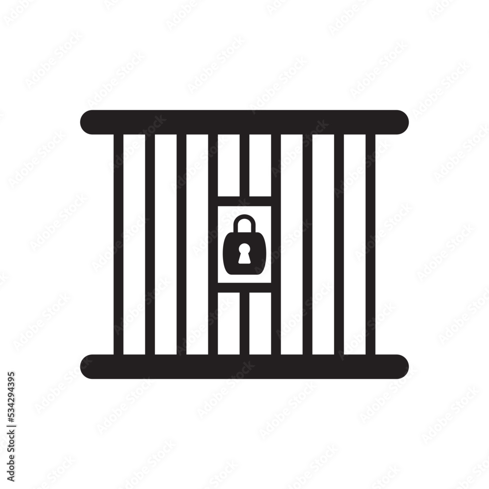 Jail Icon Vector Design Trendy Jail Icon Vector Design Trendy