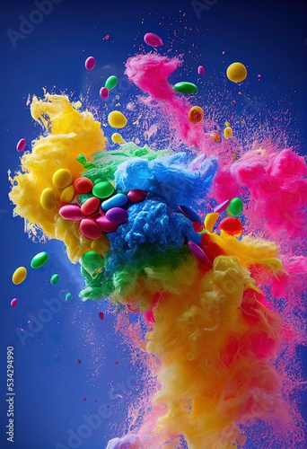 Colorful explosion