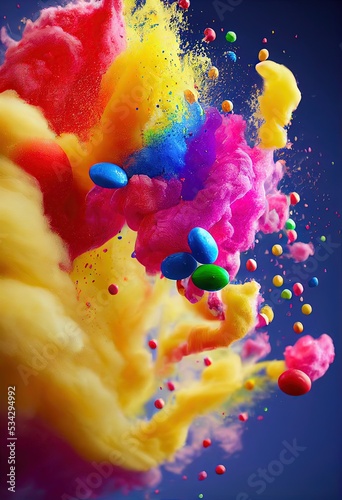 Colorful explosion