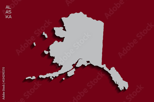 Alaska map vector poster flyer