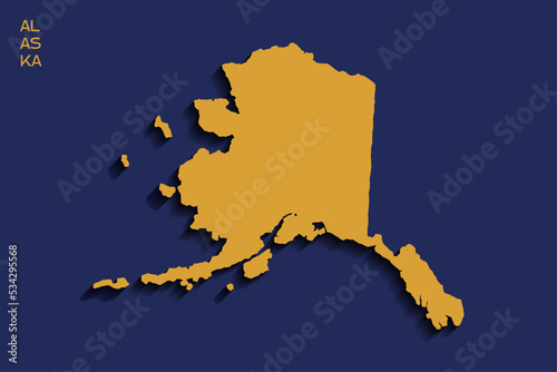 Alaska map vector poster flyer