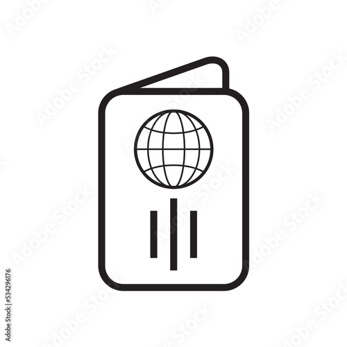 Passport Icon Vector Logo Template Illustration Design