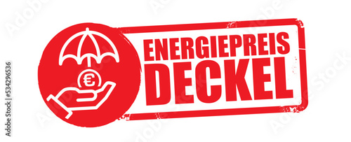 Stempel Energiepreisdeckel - deutscher Text - stamp with german text