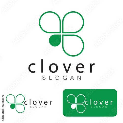 logo design inspiration icon illustration template vector clover or moringa leaves, for natural product design, health, medicine, clover and moringa agriculture, medicinal capsules