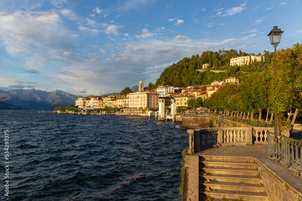Bellagio on the Lake Como in the beautiful evening light