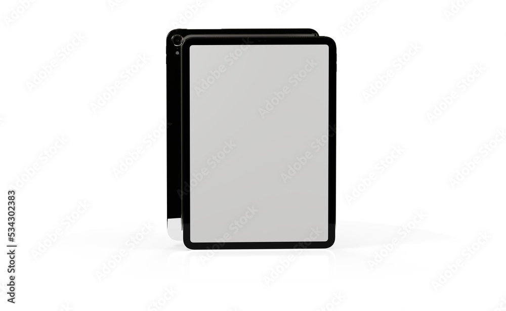 Photo White tablet, isolated on 3d background Photo White tablet, isolated on 3d background