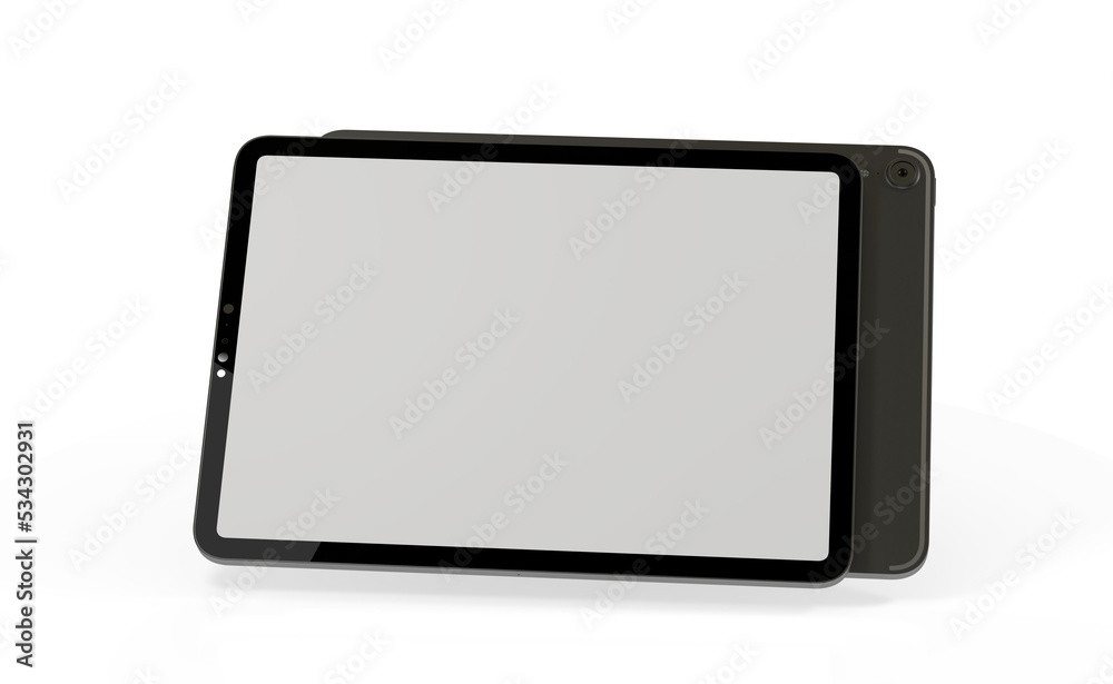 Realistic horizontal black tablet pc pad computer mockups Realistic horizontal black tablet pc pad computer mockups