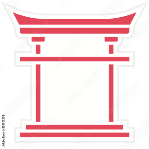 Torii Gate Icon Style