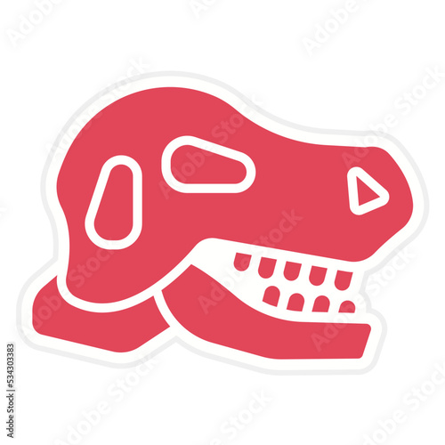 Dinosaur Fossil Icon Style