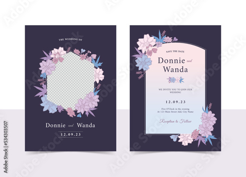 Krystal wedding invitation