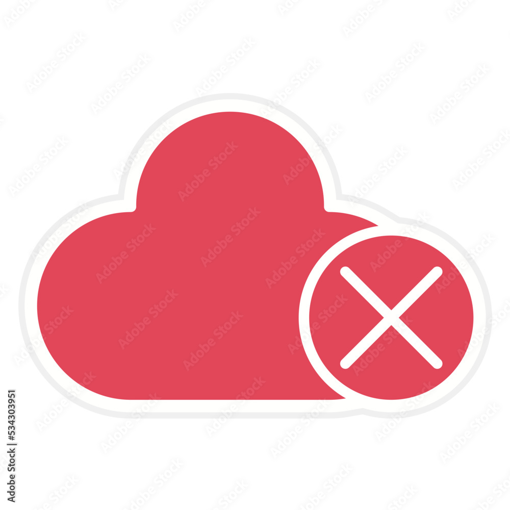 Cloud Inaccessible Icon Style Cloud Inaccessible Icon Style
