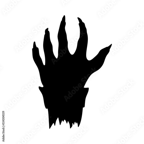 Hand icon. Palm. Black silhouette. Top front view. Vector simple flat graphic illustration. Isolated object on a white background. Isolate.