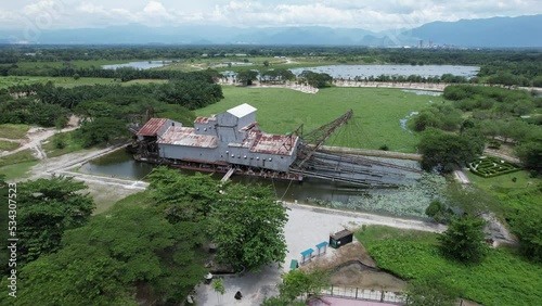 Ipoh, Malaysia - September 24, 2022: The Historical Tin Dredge  photo