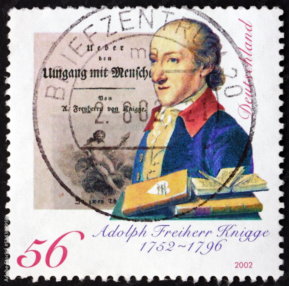 Postage stamp Germany 202 Adolph Freiherr Knigge, German writer