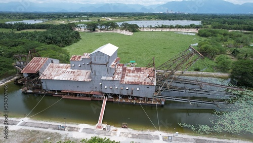 Ipoh, Malaysia - September 24, 2022: The Historical Tin Dredge  photo