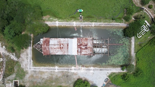 Ipoh, Malaysia - September 24, 2022: The Historical Tin Dredge  photo