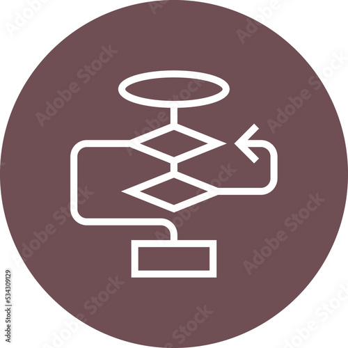 Algorithm Computation Data Processing Outline Icon