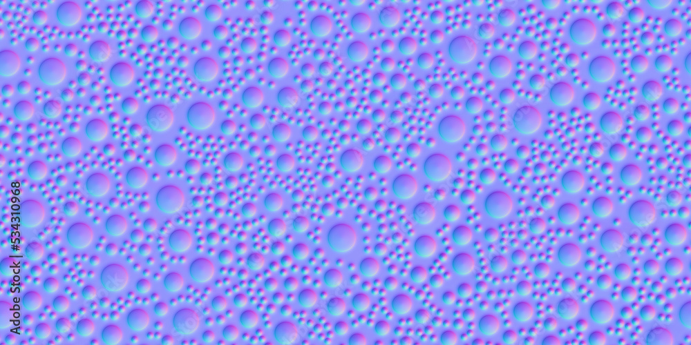 Normal map of seamless milk shake texture. Abstract frothy pattern