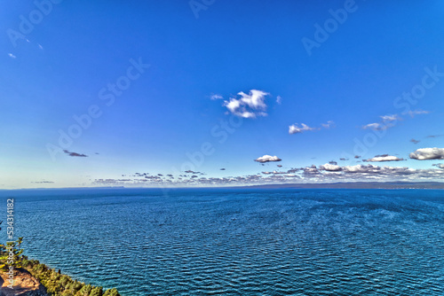 Image of how vast the Lake Superior is from the lookout - SG PP, Thunder Bay, Ontario, Canada photo