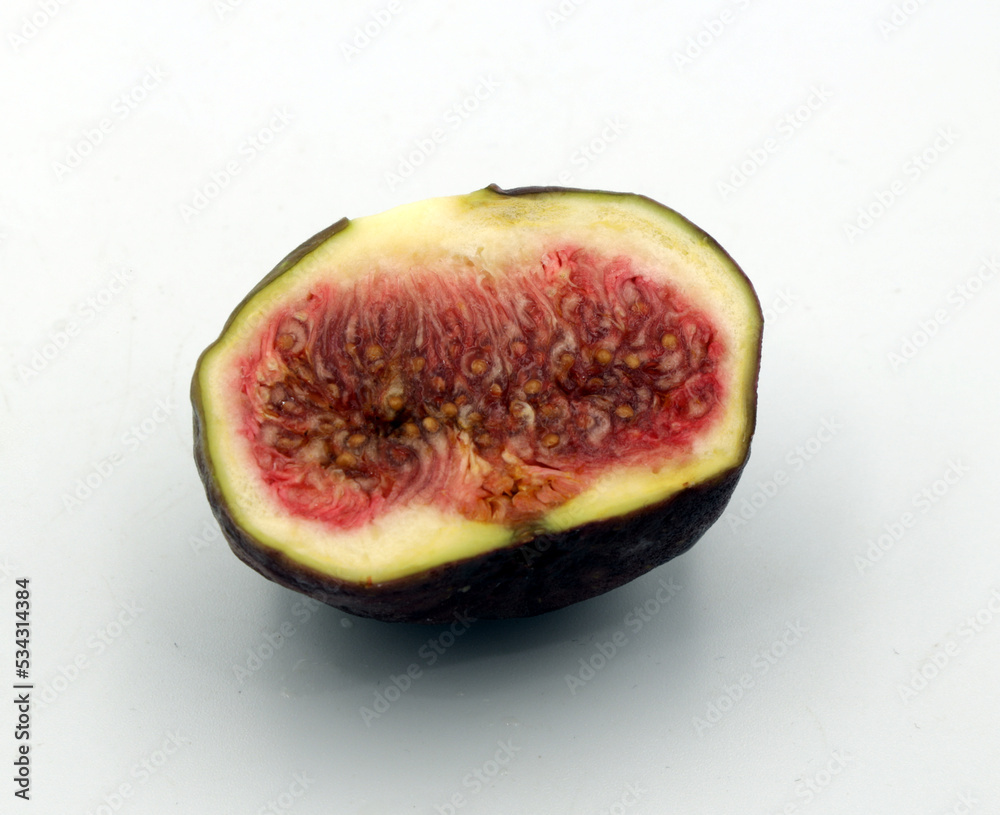 Sliced figs isolated on white background Sliced figs isolated on white background