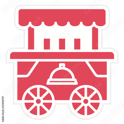 Food Cart Icon Style