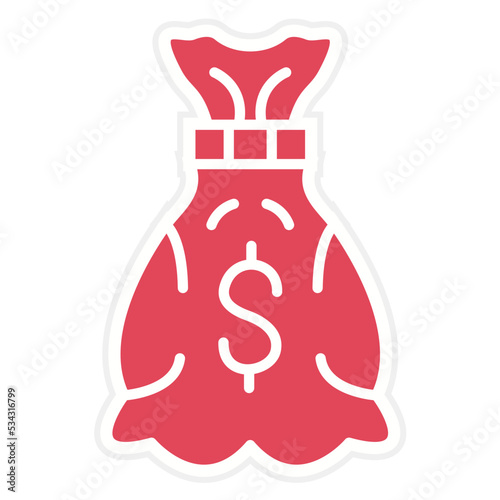 Money Bag Icon Style