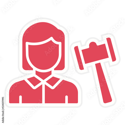 Auctioneer Female Icon Style