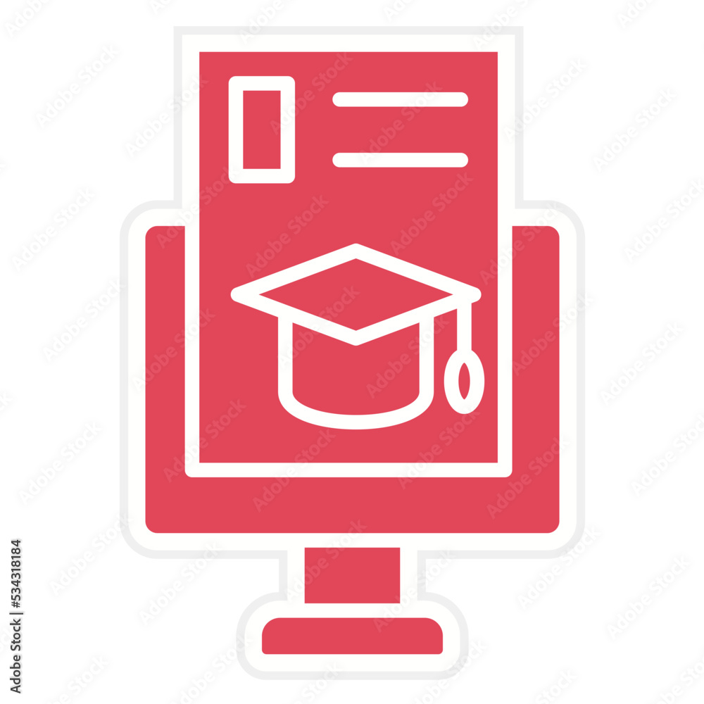 Computer Science Degree Icon Style Computer Science Degree Icon Style