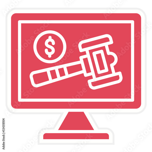 Online Bidding Icon Style