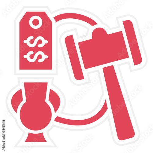Reserve Bid Auction Icon Style