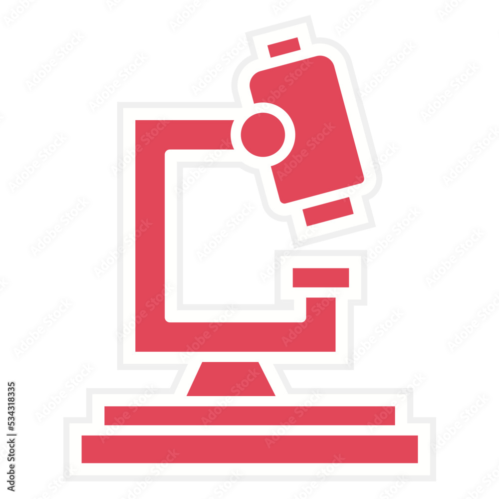 Microscope Icon Style