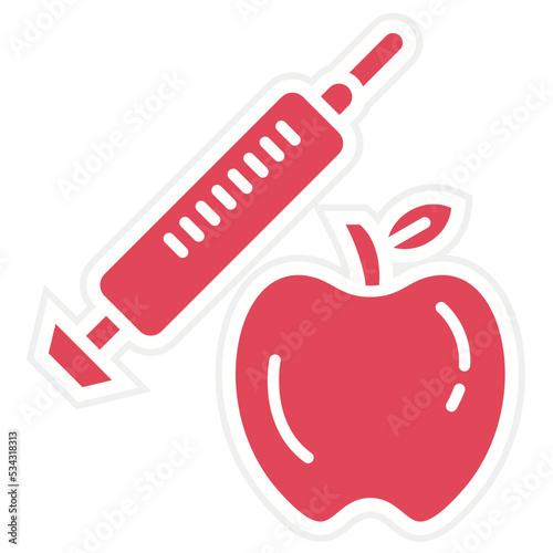 Genetic Modification Food Icon Style