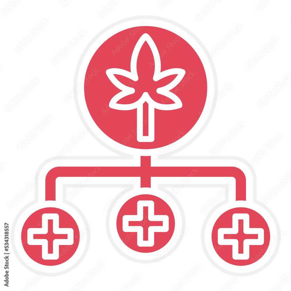 Obraz premium Cbd Benefits Icon Style