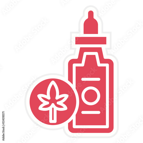 Cbd Oil Icon Style