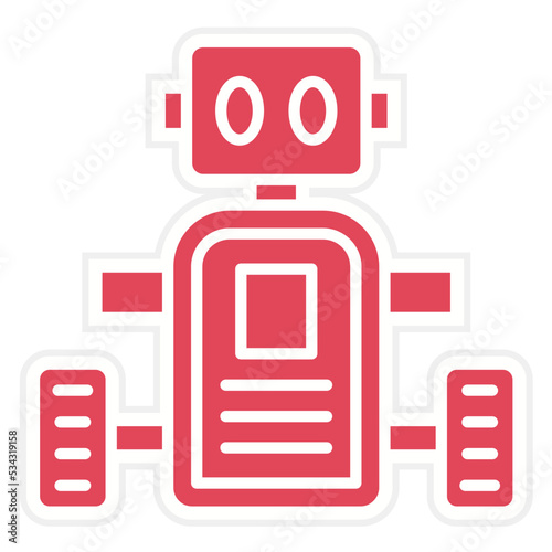 Mobile Robot Icon Style