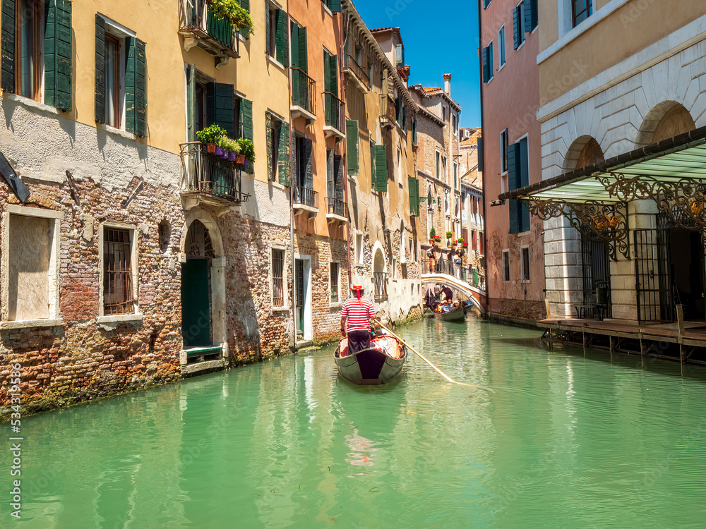 Venezia green water Lagoon embedded with mediterranean Architecture 