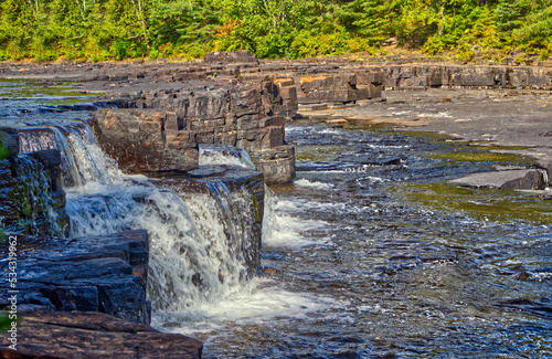 Getting close to the bigger water falls - Trowbridge Falls, Thunder Bay, ON, Canada photo