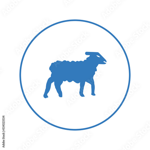 Animal domestic sheep pet icon | Circle version icon |