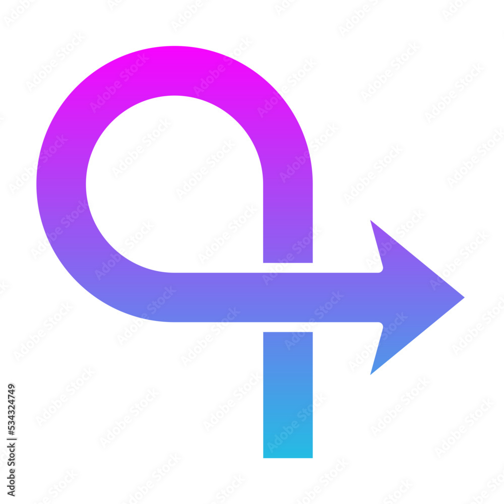 Curved Glyph Gradient Icon Curved Glyph Gradient Icon