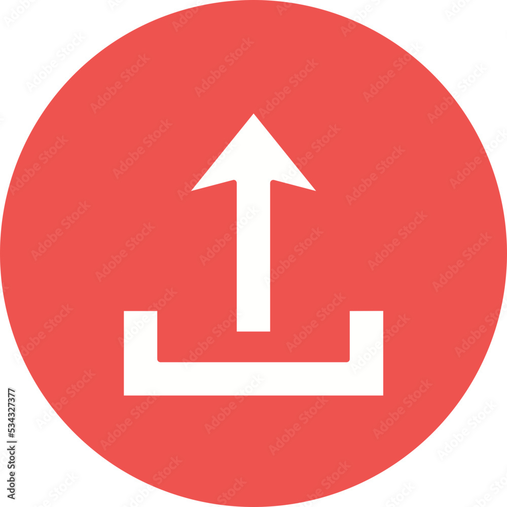 Upload Multicolor Circle Glyph Inverted Icon Upload Multicolor Circle Glyph Inverted Icon