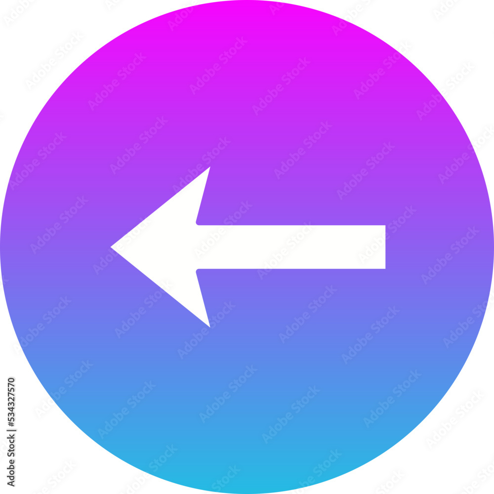 Left Gradient Circle Glyph Inverted Icon Left Gradient Circle Glyph Inverted Icon