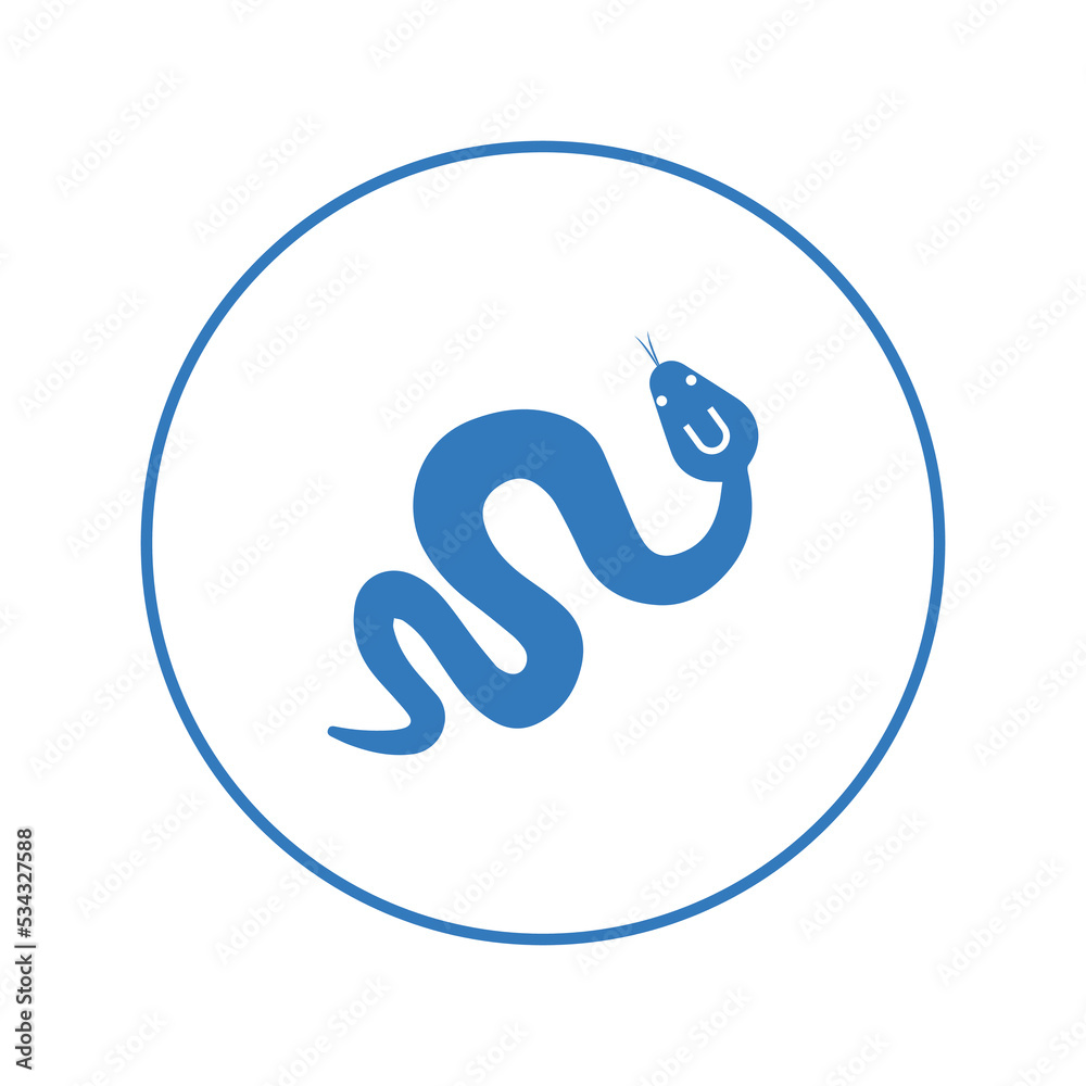 Obraz premium Animal nature vector snake icon | Circle version icon |